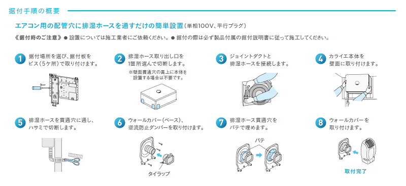 カライエ　取り付け手順